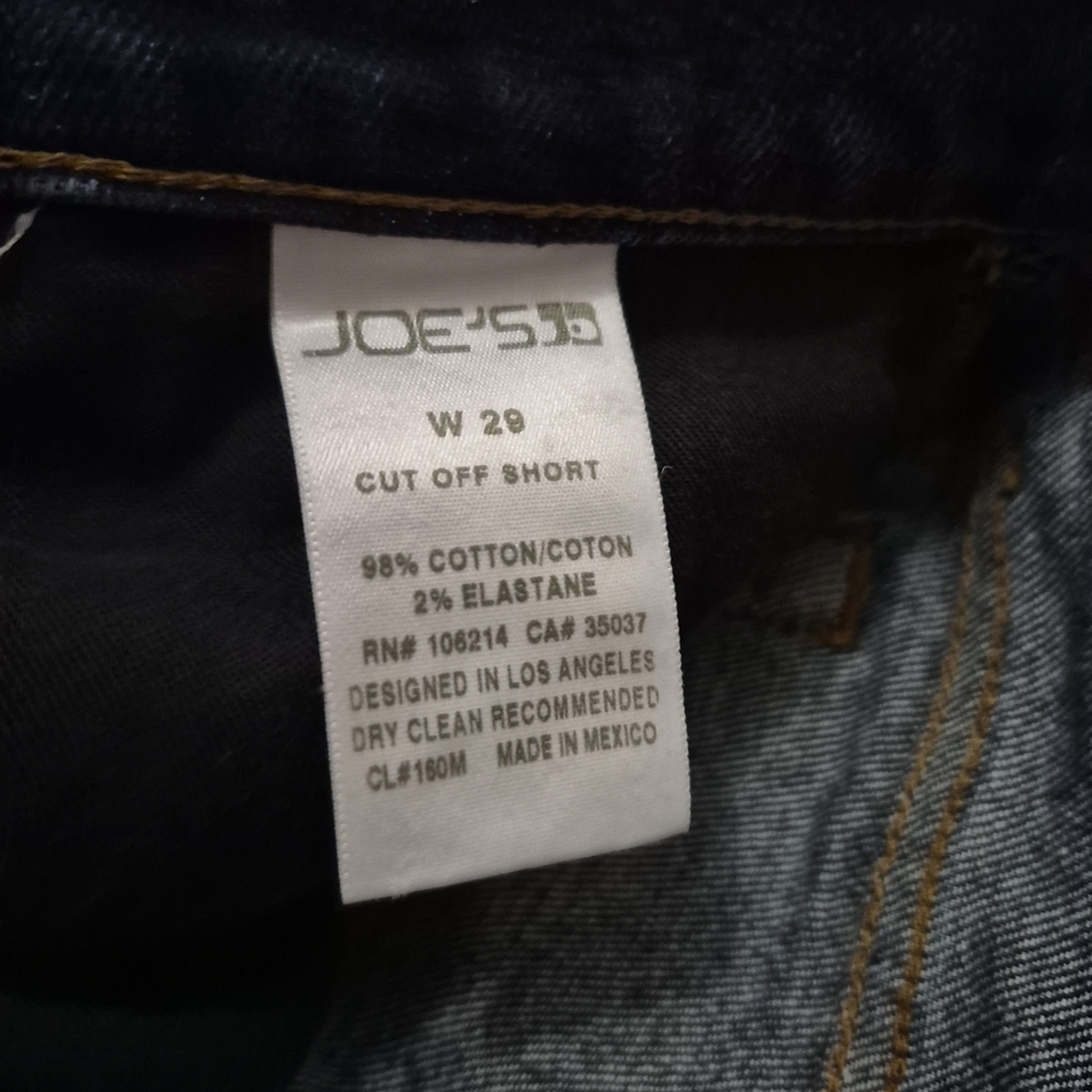 Joe's Jeans Blue Distressed Jean Shorts - Picture 3 of 3